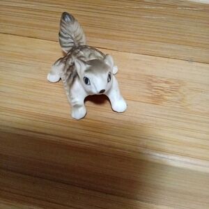 Bone China Squirrel Figurine - Gray And White